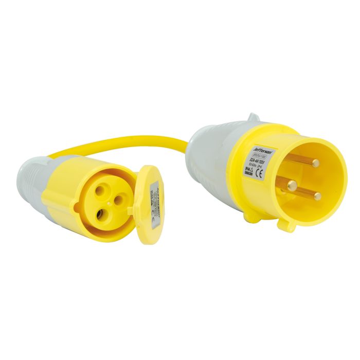 Jefferson 110v 32A Plug To 16A Socket Fly Lead