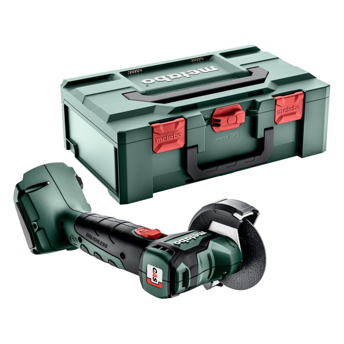 Metabo Cordless Angle Grinder 76mm CC 18 LTX BL 18V Body Only in MetaBOX Case