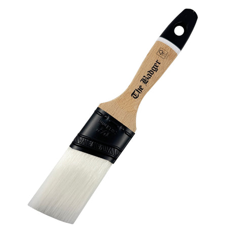 Paint Warrior Badger Brush Semi Oval Beaver Tail Angle Brush 1.5in