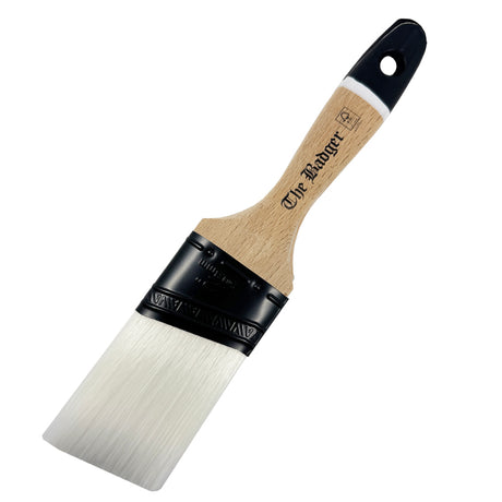 Paint Warrior Badger Brush Semi Oval Beaver Tail Angle Brush 2in