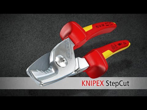 Knipex 951 Stepcut Cable Shears with Plastic Coating | 160 mm