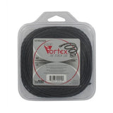 A spool of black corded string trimmer line in clear plastic packaging with a white and red label. The label shows the brand 'Vortex' and product details including '15 lb' and '50 ft'.
Ama Professional Heavy Duty Vortex Cord | Black