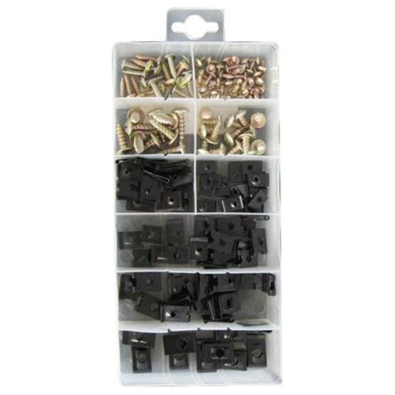 Pearl Assorted U Clips & Screws - Pack of 170