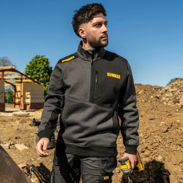 DeWalt Redland Utility 1/4 Zip Sweatshirt | Grey/Black