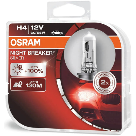 Osram Night Breaker - H4 12V Halogen Bulb - Silver