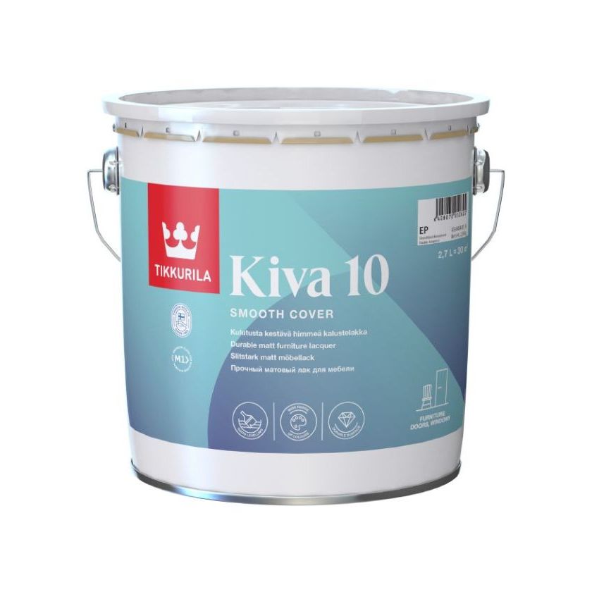 Tikkurila Kiva 10 – Water-Based Matt Furniture Lacquer for Interior Wood