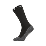 Sealskinz Nordelph Waterproof Warm Weather Soft Touch Mid Length Sock | Black/Grey