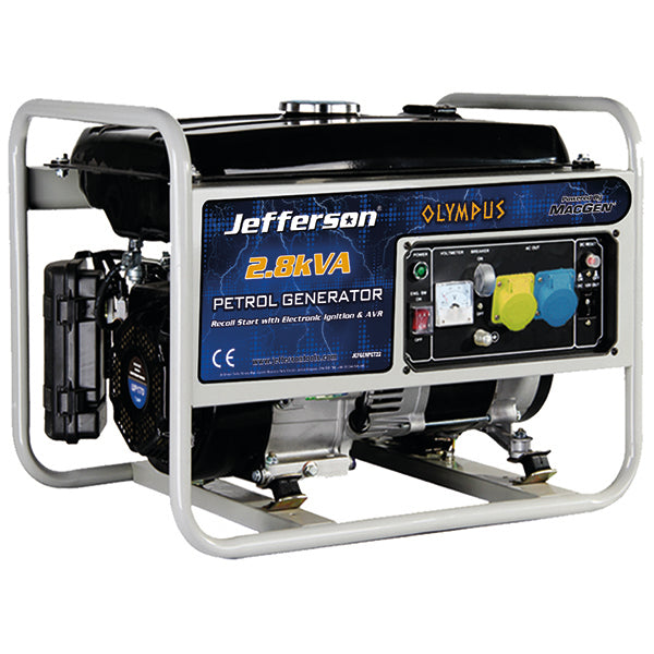 Jefferson Generator - 2.8Kva 5.5Hp Petrol -