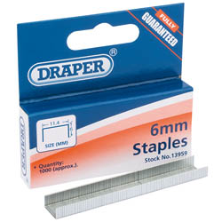 Draper Staples 6mm (1000)