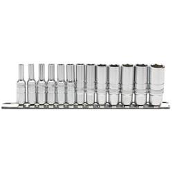 Draper Socket Set - 14Dmm Deep 13PC Rail