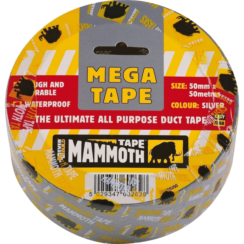 Duct Tape 50mm X 50M Grey/Silver Mega