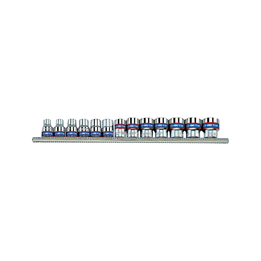 King Tony 3013SR Socket Set 3/8D On Rail 13pc