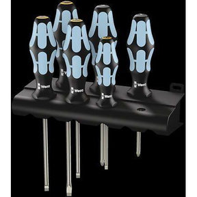 Wera 3334/3350/3355/6 Screwdriver set stainless and rack - 6 pieces | TedJohnsons.com