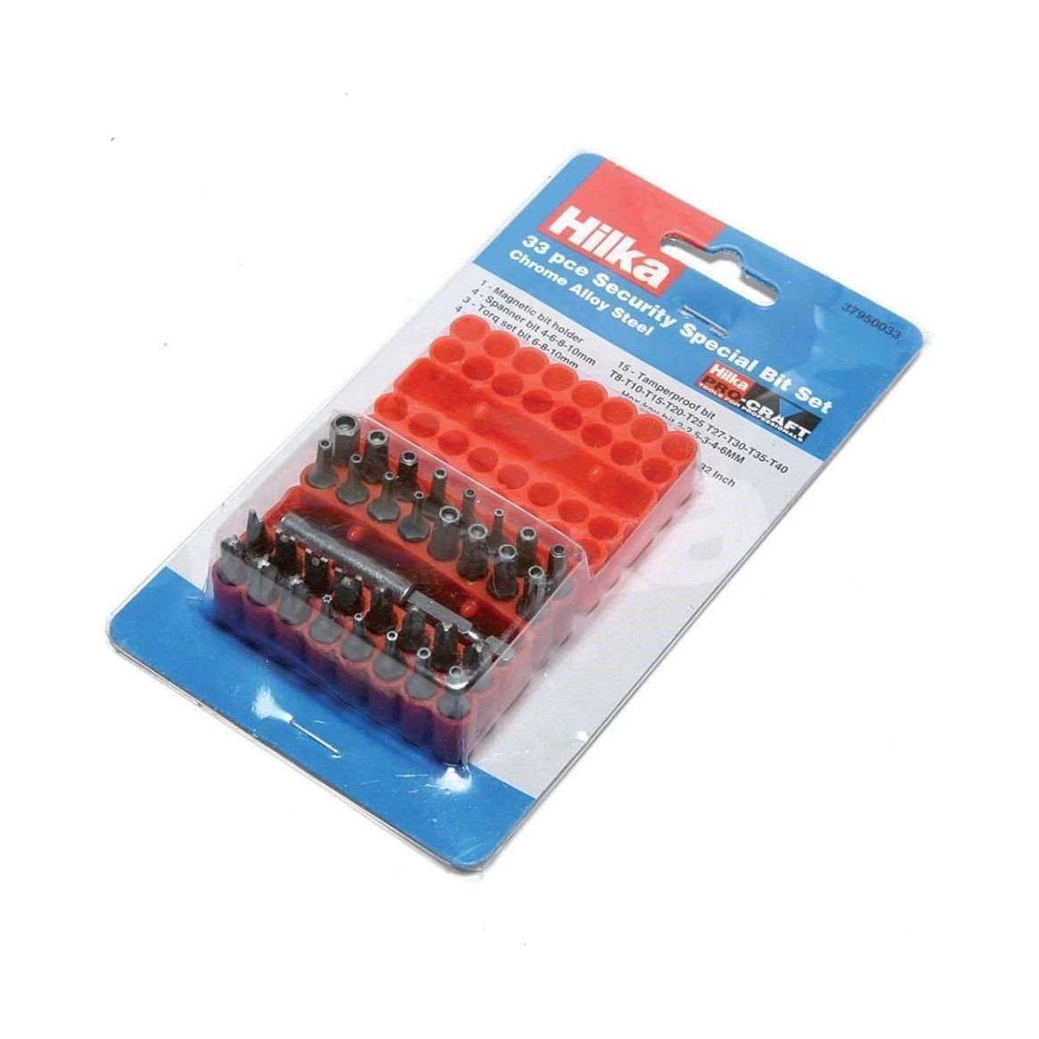 Hilka Tamperproof Bit Set 33PC Security