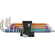 3950/9 Hex-Plus Multicolour Stainless 1 L-key setmetricstainless9 pieces