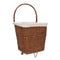 Home Collection Natural Wicker Log Cart With Jute Liner