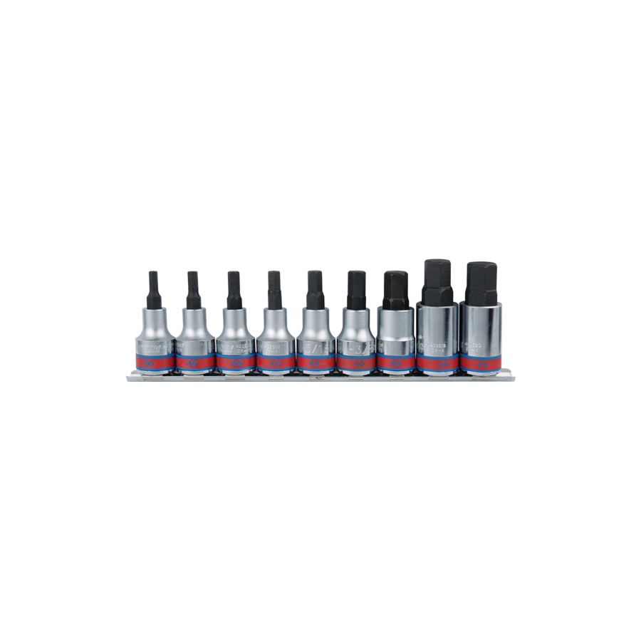 King Tony 4110SR10 Hex Socket Set 1/2D 10pc AF