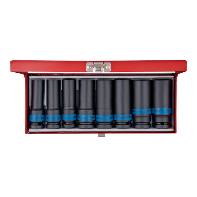 King Tony Socket Set-12D Impact Deep 8PC