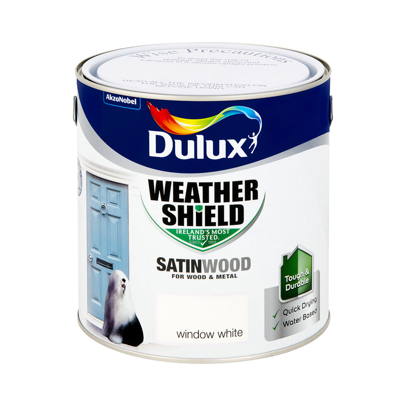 Dulux Exterior Satinwood Window White 2.5L