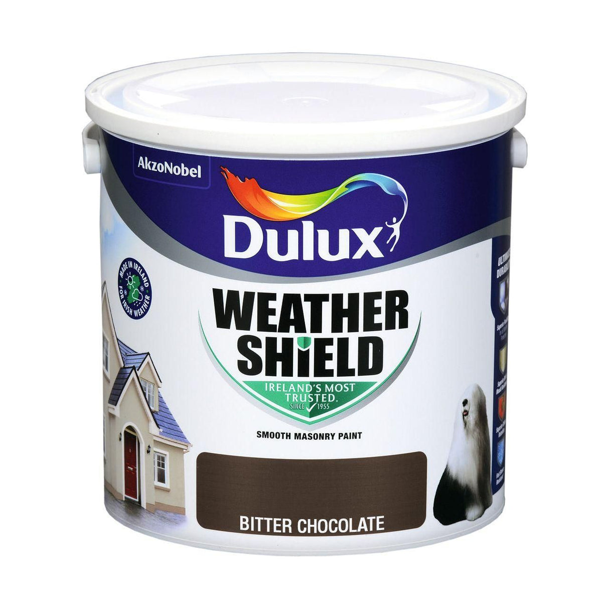 Dulux Weathershield Bitter Chocolate Masonry Paint - 2.5L