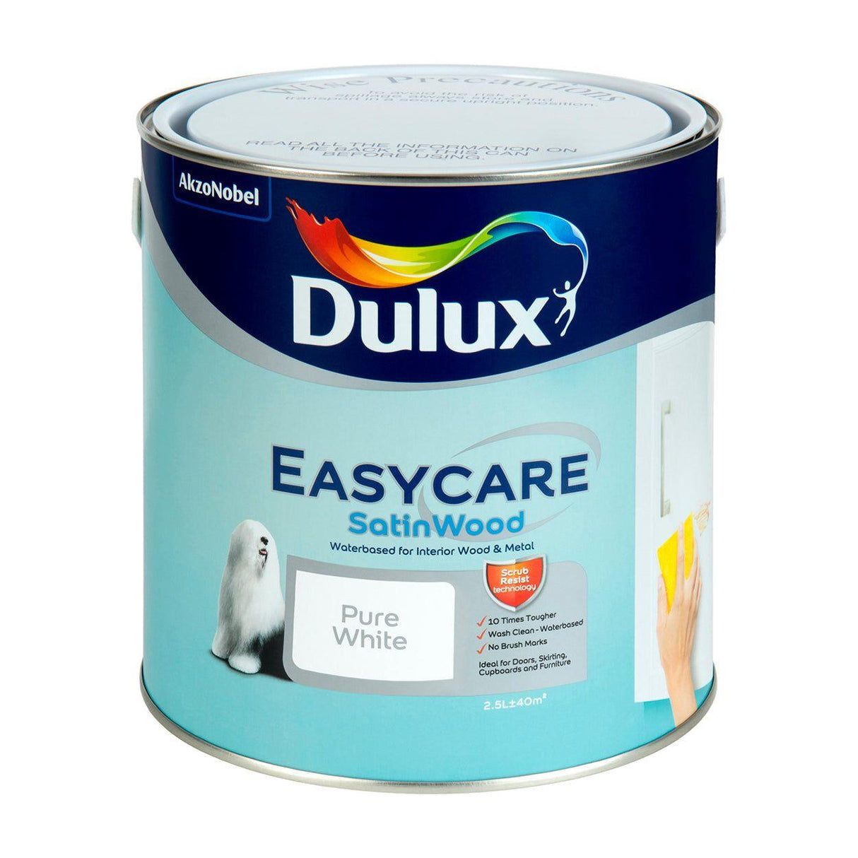 Dulux Satinwood Ec Brilliant White 2.5L