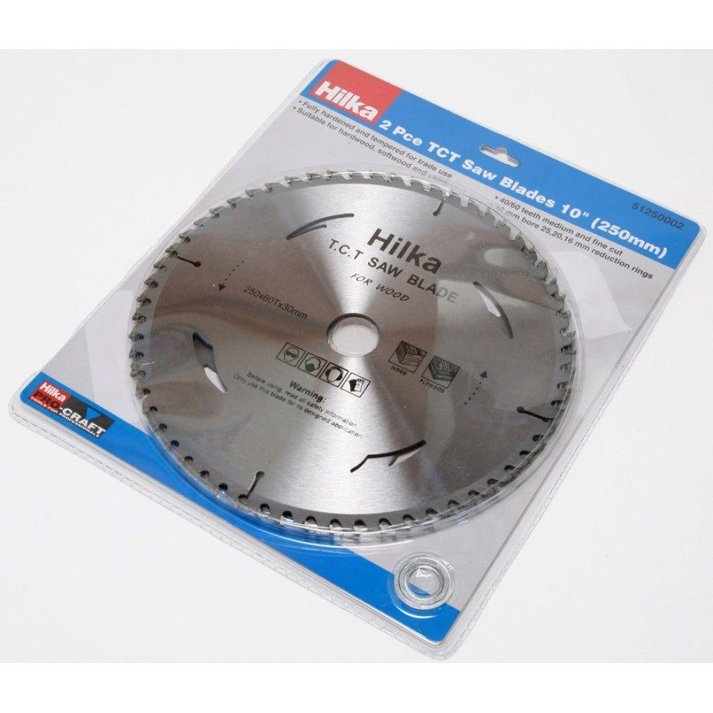 Hilka Saw Blade - TCT 250mm Pack of 2