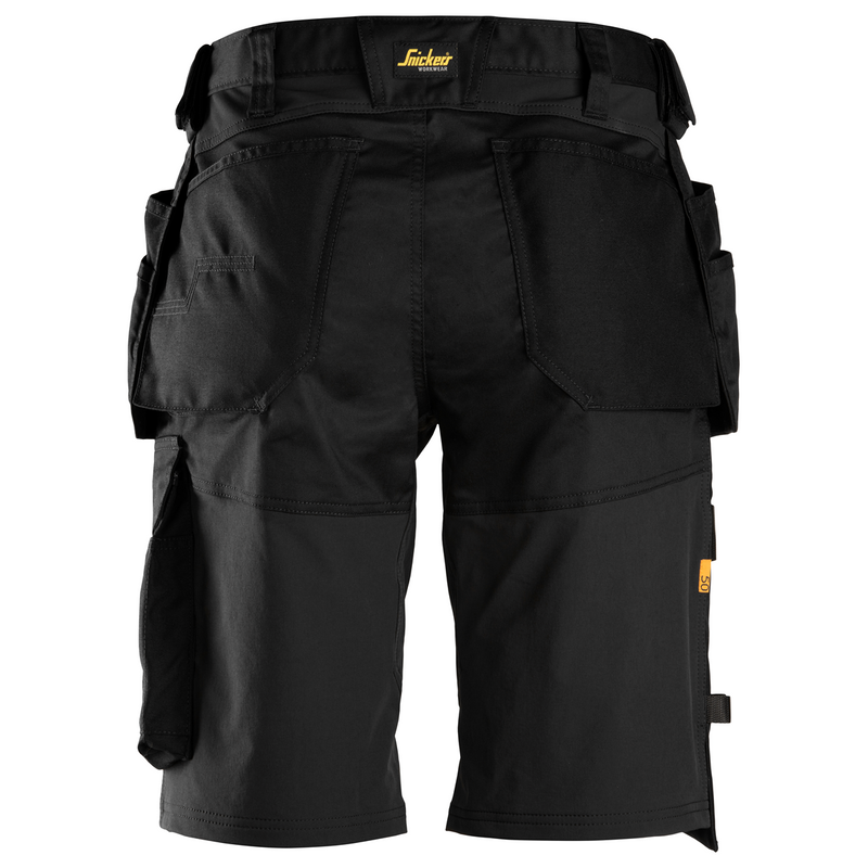Snickers 6151 Stretch Loose Fit Work Shorts Holster Pockets Black