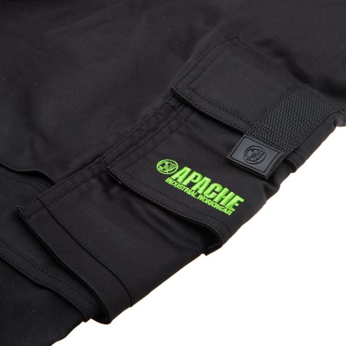 Apache Slim Fit Stretch Holster Trousers Black