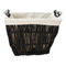 Home Collection Large Black Wicker Basket With Liner
