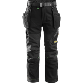 Snickers Workwear 7505 Junior Trousers Black Front View Black