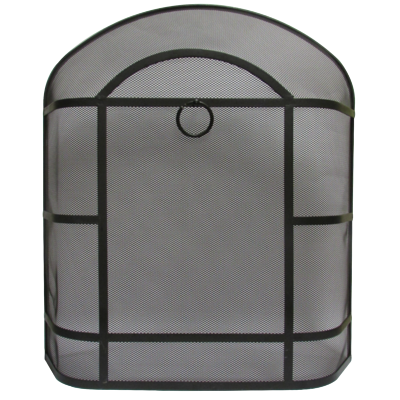 Home Collection Fire Screen Curved Black