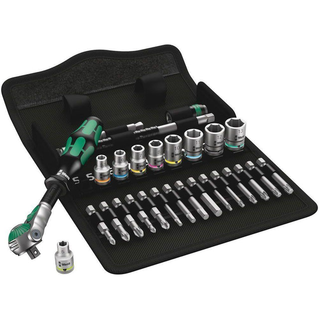 8100 SA 6 Zyklop Speed Ratchet Set1/4" drivemetric28 pieces