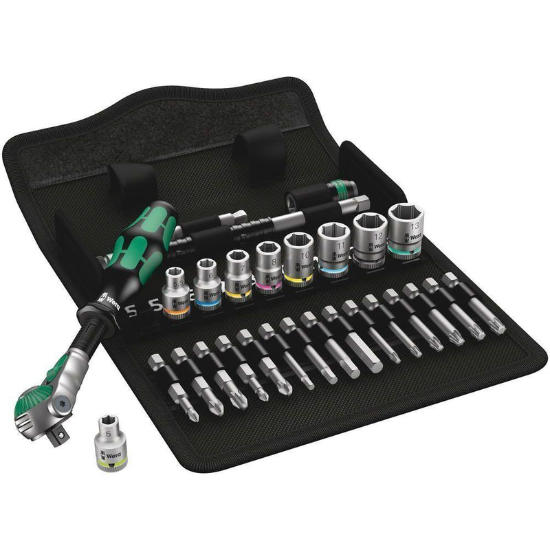 8100 SA 6 Zyklop Speed Ratchet Set1/4" drivemetric28 pieces