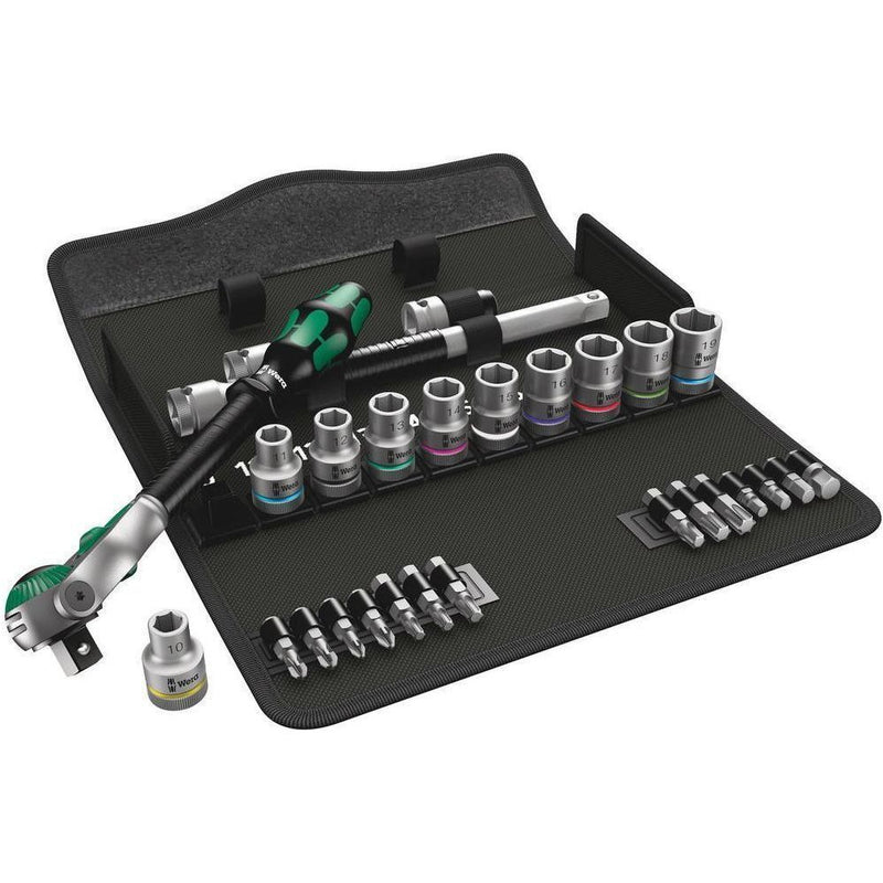8100 SC 6 Zyklop Speed Ratchet Set1/2" drivemetric28 pieces