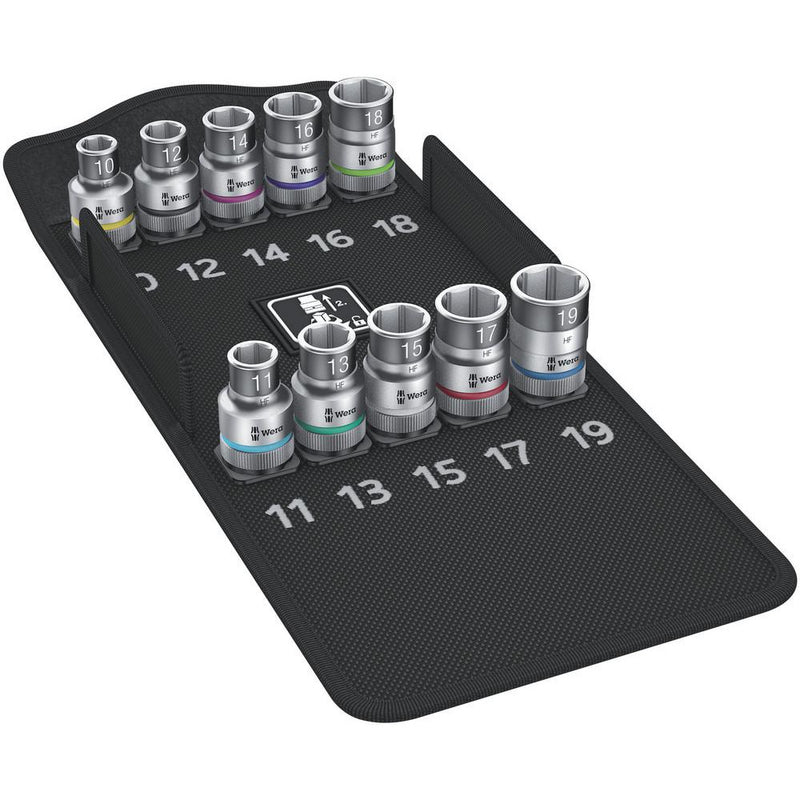 8790 HMC HF 1 Zyklop socket set with 1/2" drivewith holding function10 pieces