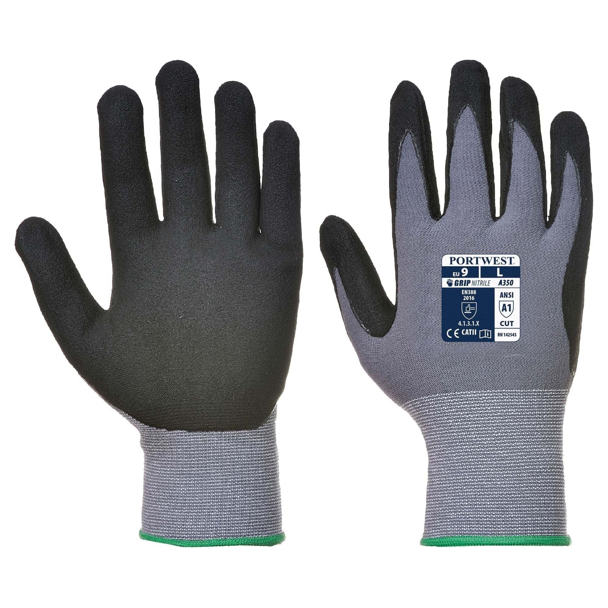 A350 DermiFlex Glove Black Portwest at Ted Johnsons