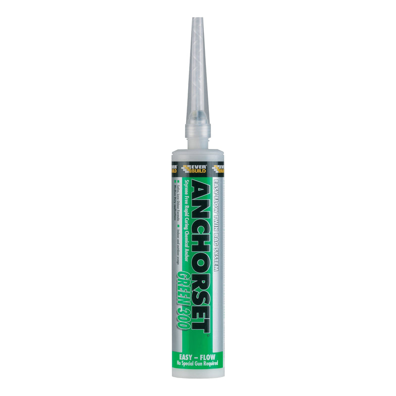 Everbuild Poly Resin Cartridge - Green 300ml Anchor Set
