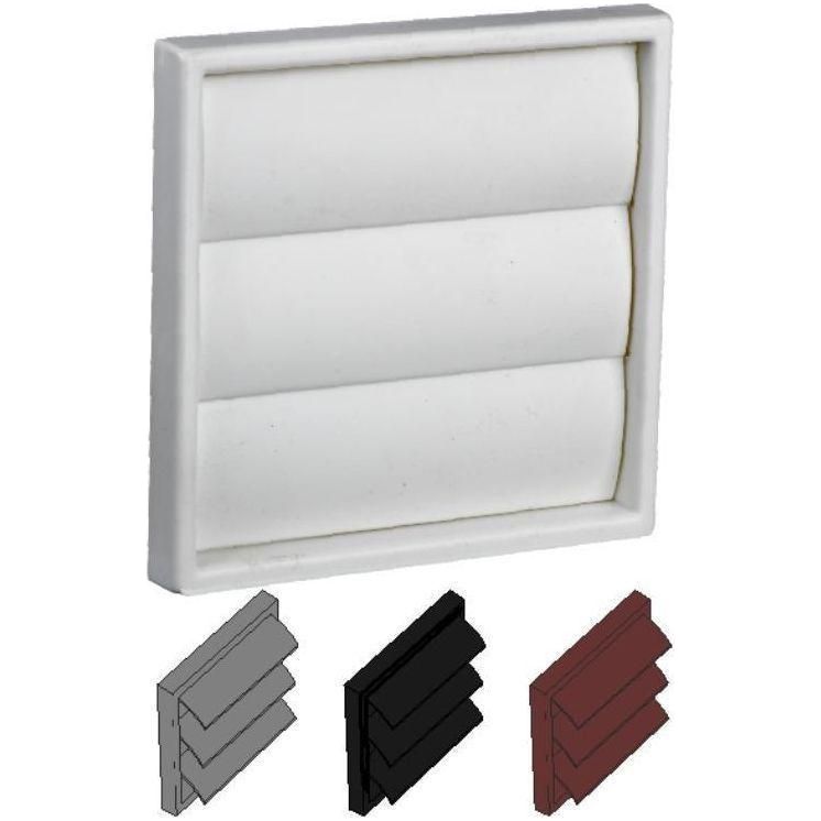 EasiPlumb Louvre Vent Outlet White Dual Fitting External