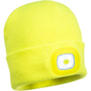 B029 Beanie LED Head Light USB Rechargeable Yellow Portwest at Ted Johnsons
