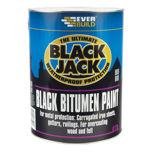 Everbuild Bituminous Roof Paint Black 5L Bostik