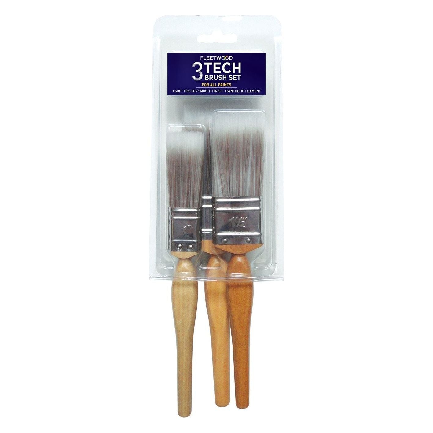 Fleetwood Paintbrush Set-3PC Tech