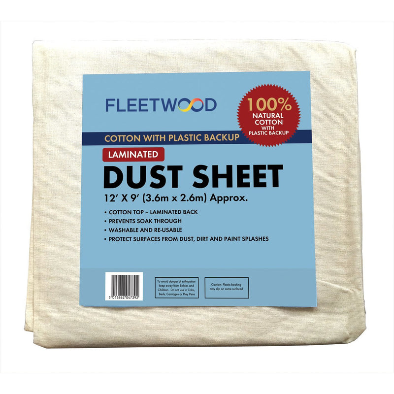 Fleetwood Dust Sheet-12X9Ft Cotton Twill Laminated
