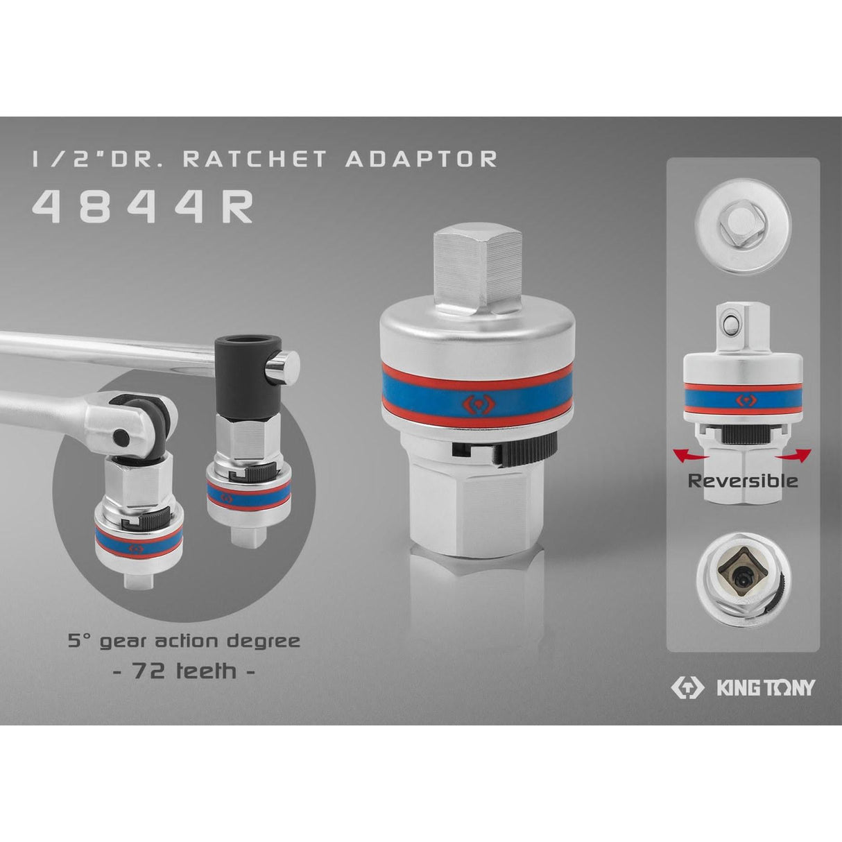 King Tony 1/2 DR Ratchet Aadptor