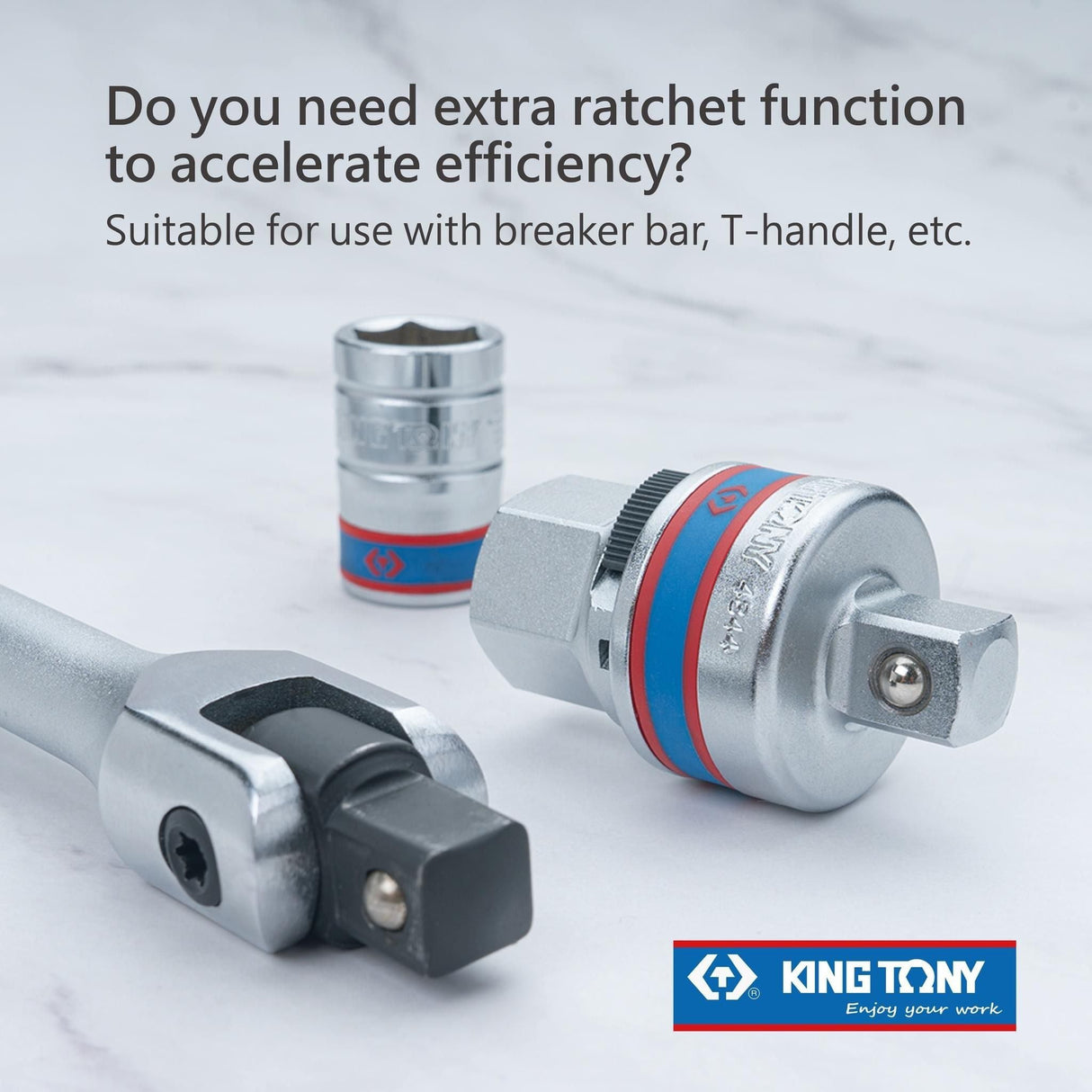 King Tony 1/2 DR Ratchet Aadptor