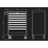 King Tony 87437-8B Tool Chest 8-Drawer
