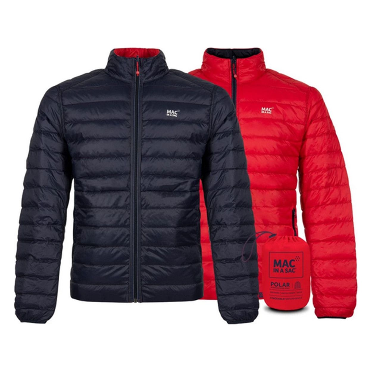 Mac In A Sac Polar Gents Reversible Down Jacket Navy / Red