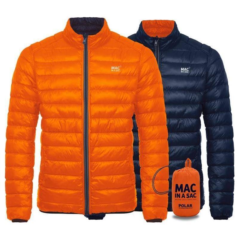 Mac in a Sac Reversible Down Jacket Flame / Navy at Ted Johnsons