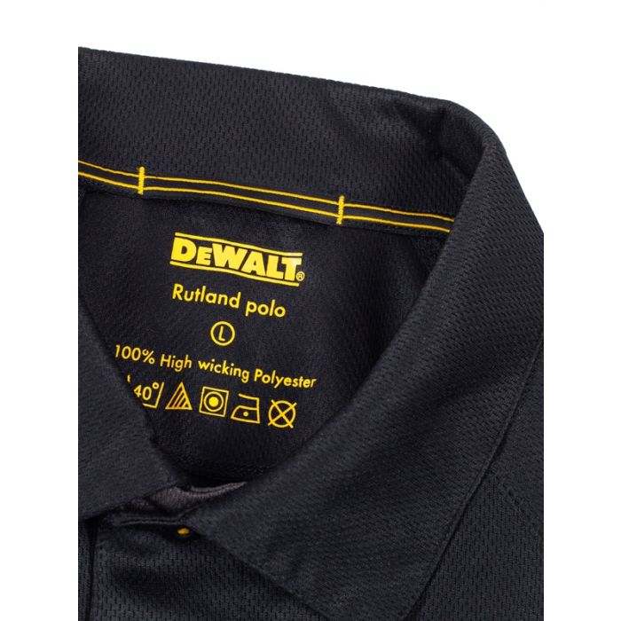 DeWalt Rutland PWS Polo Shirt Black/Grey