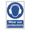 Wear ear protectors Sign 200x300mm PVC
