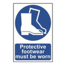 Protective footwear must be worn Sign 200x300mm PVC